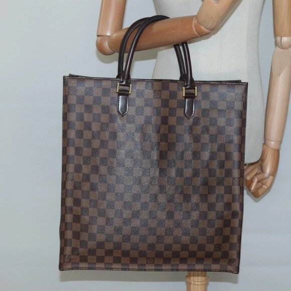LOUIS VUITTON Damier Ebene Sac Plat Hand Bag N51140 LV Auth 136771 - Picture 3 of 16
